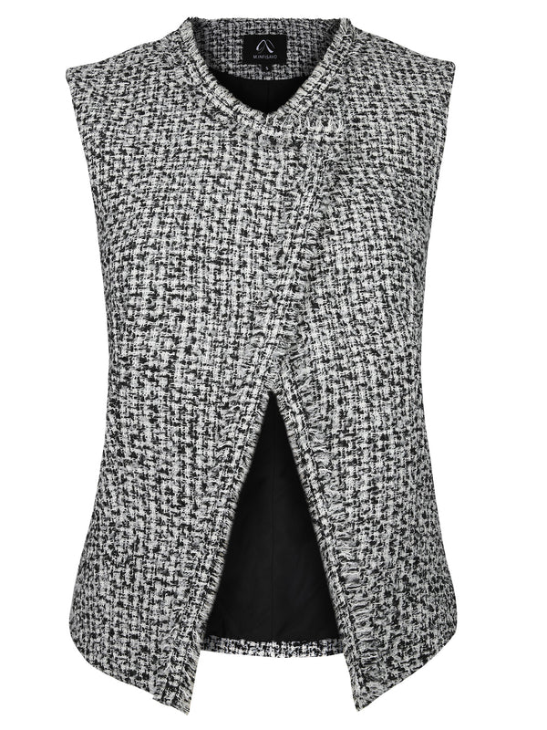 M.Infisavo Asymmetry Tweed Vest