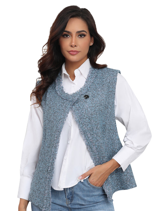 M.Infisavo Asymmetry Tweed Vest