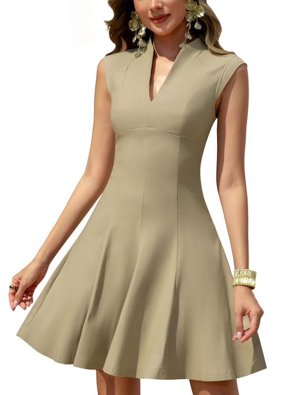 M.Infisavo Women Deep V Neck Flowy Dresses #MFD025