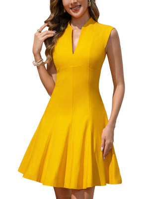 M.Infisavo Women Deep V Neck Flowy Dresses #MFD025