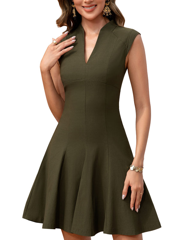 M.Infisavo Women Deep V Neck Flowy Dresses #MFD025
