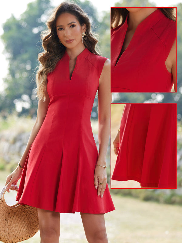 M.Infisavo Women Deep V Neck Flowy Dresses #MFD025