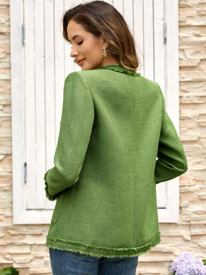 M.Infisavo Tweed Blazer Jackets with Pockets #MFB016