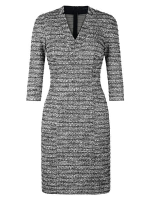 M.Infisavo Sheath Dresses for Women Notch V Neck 3/4 Sleeves #MFD010