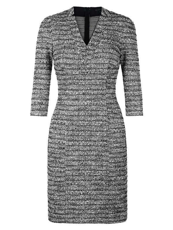M.Infisavo Sheath Dresses for Women Notch V Neck 3/4 Sleeves #MFD010