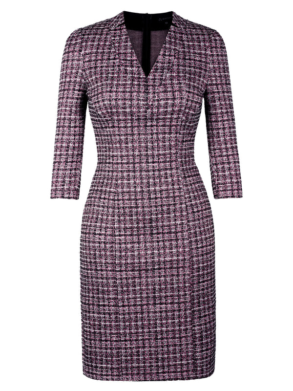 M.Infisavo Sheath Dresses for Women Notch V Neck 3/4 Sleeves #MFD010