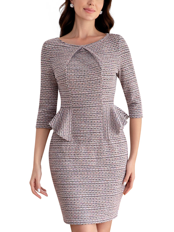 M.Infisavo Womens Peplum Sheath Dress #MFD011