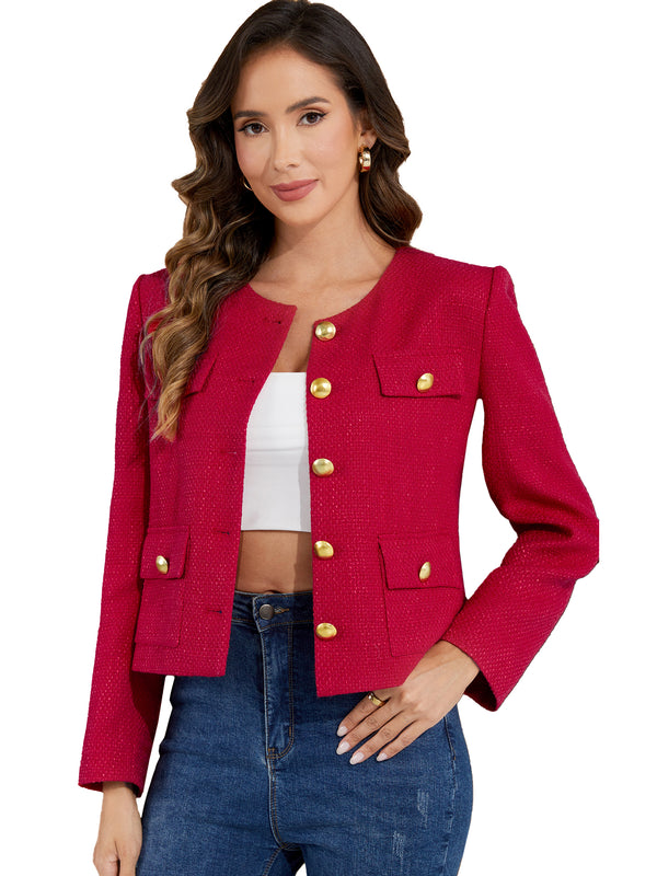 M.Infisavo Minerva Tweed Long Sleeves Blazer