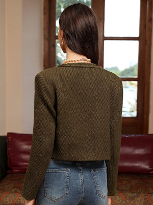 M.Infisavo Minerva Cropped Tweed Blazer