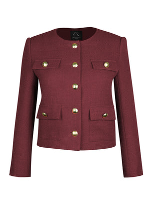 M.Infisavo Minerva Tweed Long Sleeves Blazer
