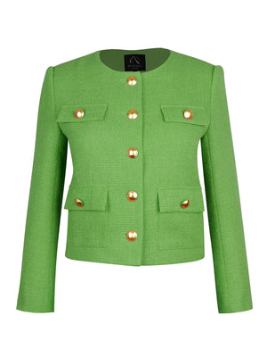 M.Infisavo Minerva Tweed Long Sleeves Blazer #MFB007
