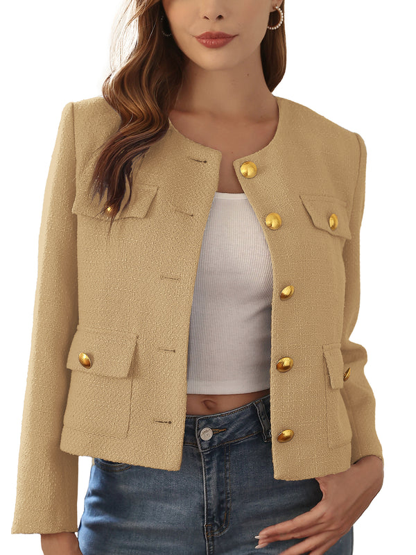 M.Infisavo Minerva Tweed Long Sleeves Blazer