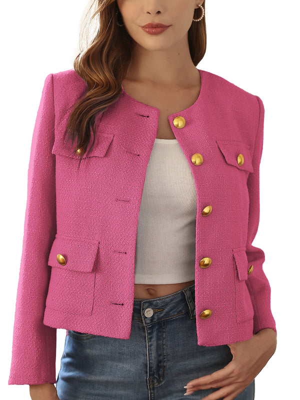 M.Infisavo Minerva Tweed Long Sleeves Blazer