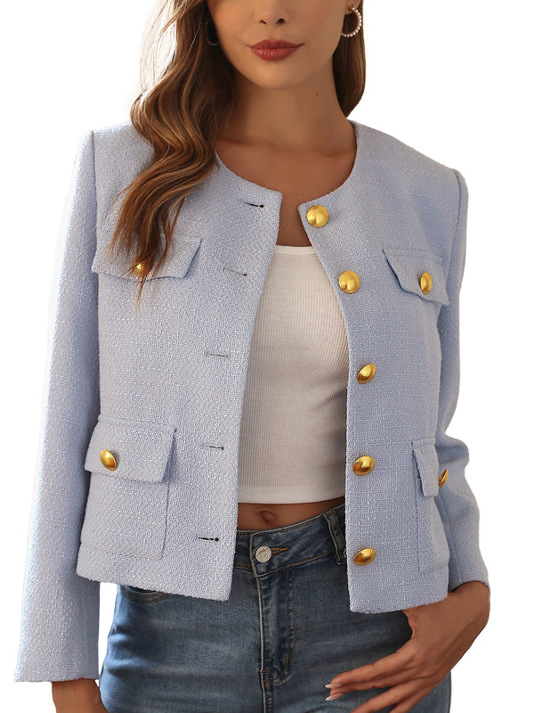 M.Infisavo Minerva Tweed Long Sleeves Blazer