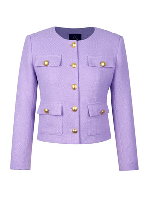 M.Infisavo Minerva Tweed Long Sleeves Blazer #MFB007