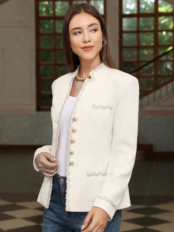 M.Infisavo Stand Notch Lapel Suit Jacket Blazer