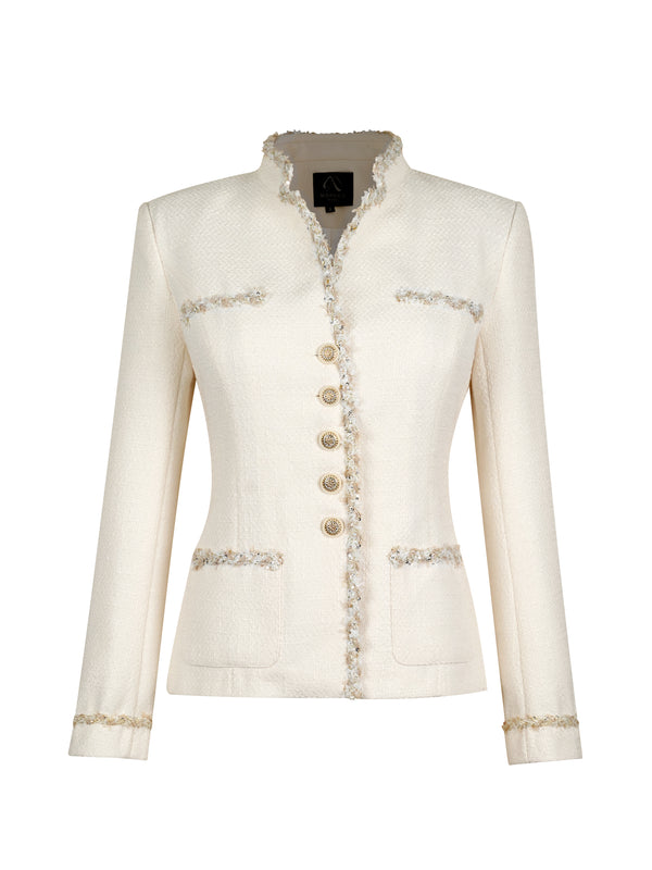 M.Infisavo Stand Notch Lapel Suit Jacket Blazer