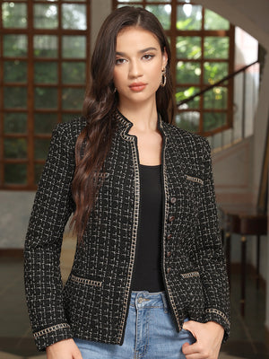 M.Infisavo Stand Notch Lapel Suit Jacket Blazer