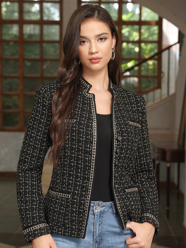 M.Infisavo Stand Notch Lapel Suit Jacket Blazer