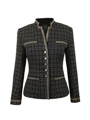 M.Infisavo Stand Notch Lapel Suit Jacket Blazer