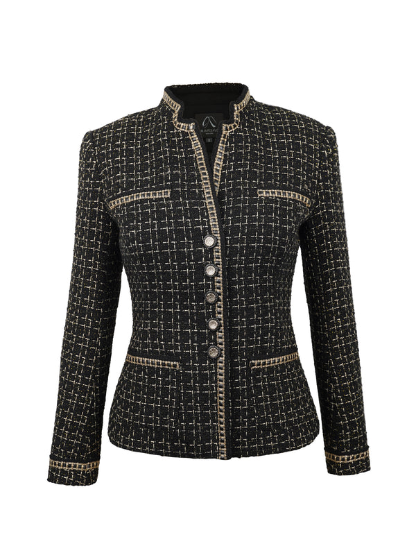 M.Infisavo Stand Notch Lapel Suit Jacket Blazer