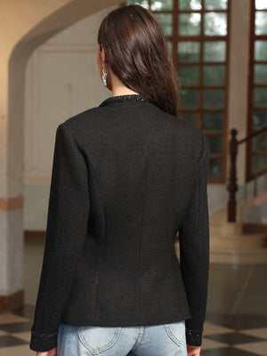 M.Infisavo Stand Notch Lapel Suit Jacket Blazer