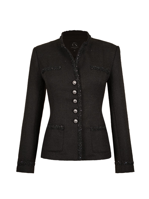 M.Infisavo Stand Notch Lapel Suit Jacket Blazer