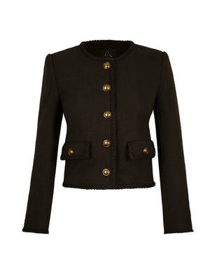 M.Infisavo Cropped Jackets with Pockets Vintage Blazer