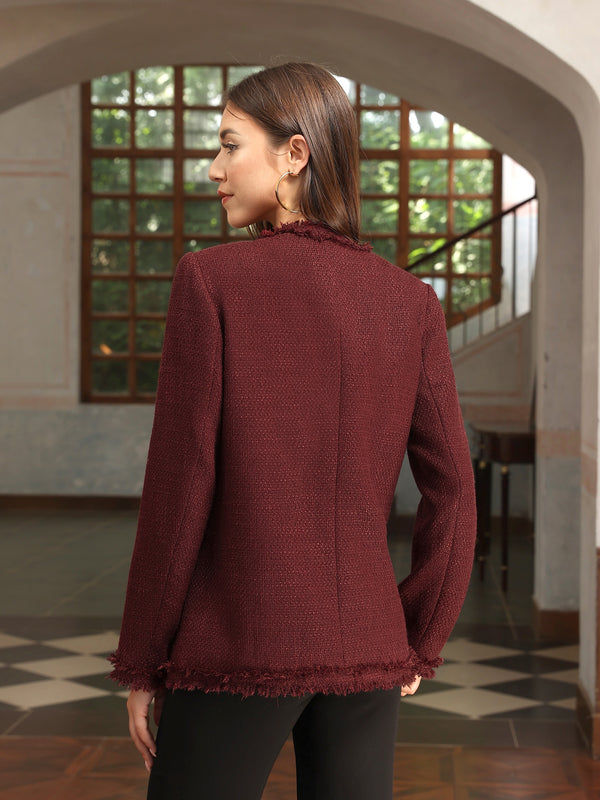 M.Infisavo Tweed Blazer Jackets with Pockets