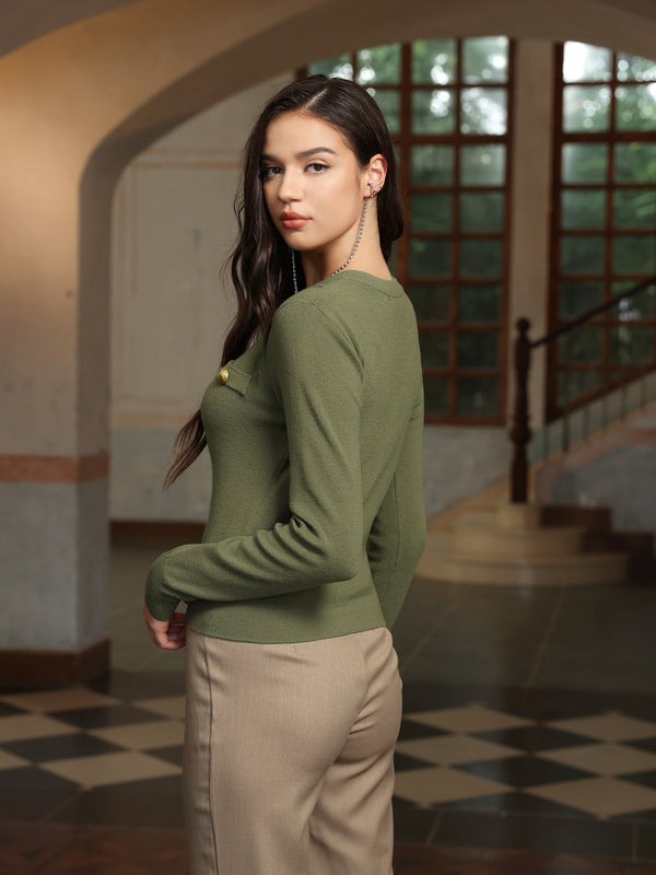 M.Infisavo Cropped Cardigan Sweater Shirts