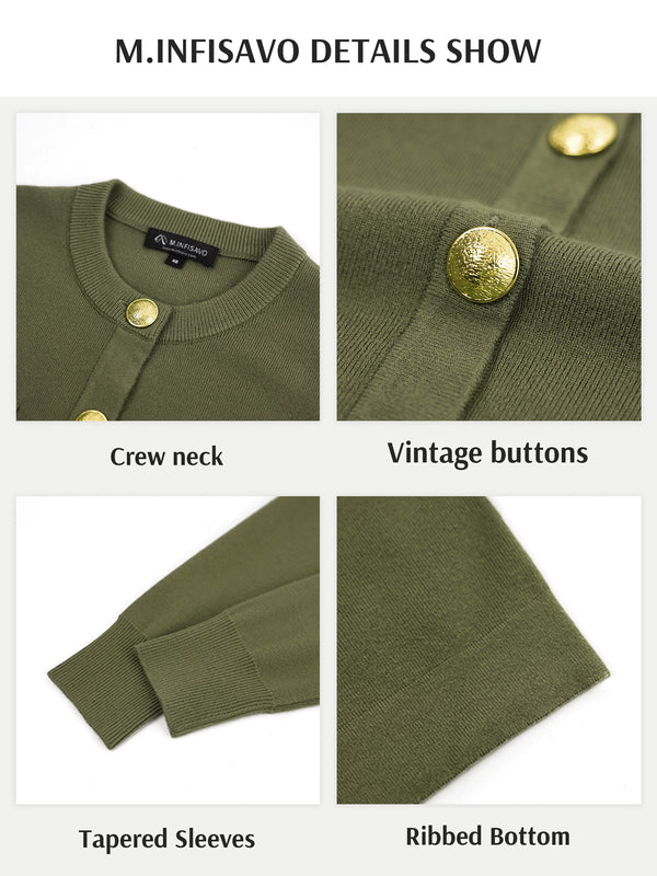 M.Infisavo Cropped Cardigan Sweater Shirts