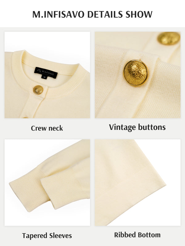 M.Infisavo Cropped Cardigan Sweater Shirts