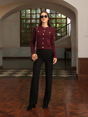 M.Infisavo Cropped Cardigan Sweater Shirts