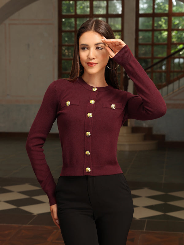 M.Infisavo Cropped Cardigan Sweater Shirts