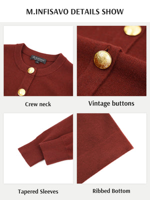 M.Infisavo Cropped Cardigan Sweater Shirts