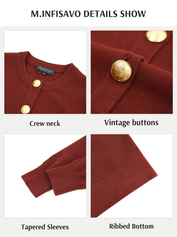 M.Infisavo Cropped Cardigan Sweater Shirts