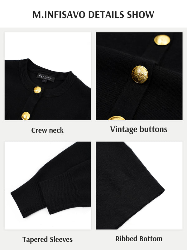 M.Infisavo Cropped Cardigan Sweater Shirts