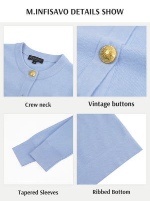M.Infisavo Cropped Cardigan Sweater Shirts
