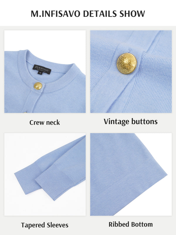 M.Infisavo Cropped Cardigan Sweater Shirts
