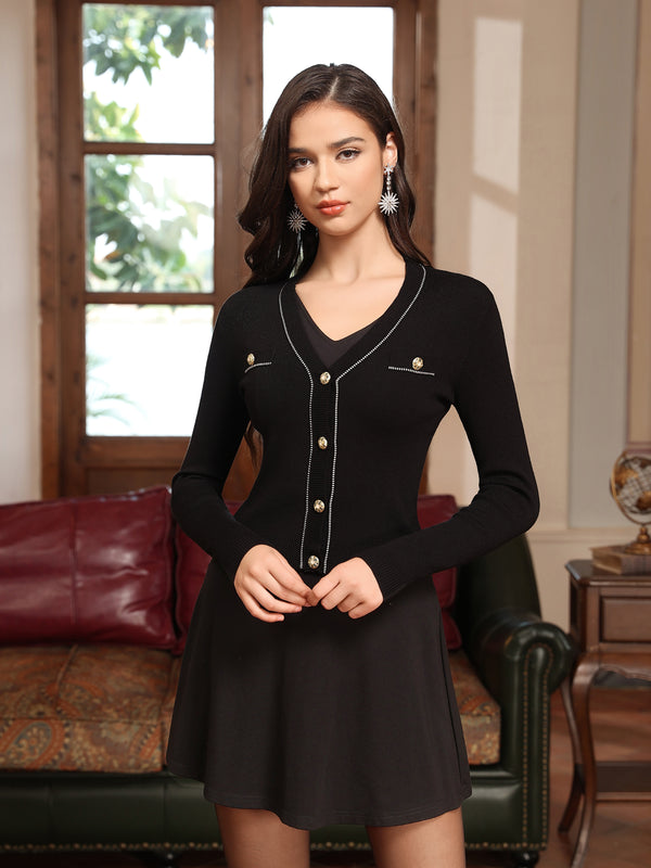 M.Infisavo Long Sleeve Sweater Shirt Tops Collarless