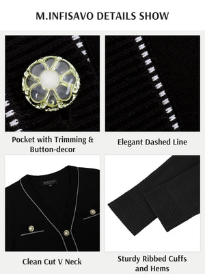 M.Infisavo Long Sleeve Sweater Shirt Tops Collarless