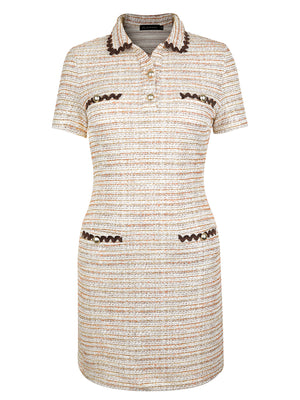 M.Infisavo Womens Tweed Dress #MFD004