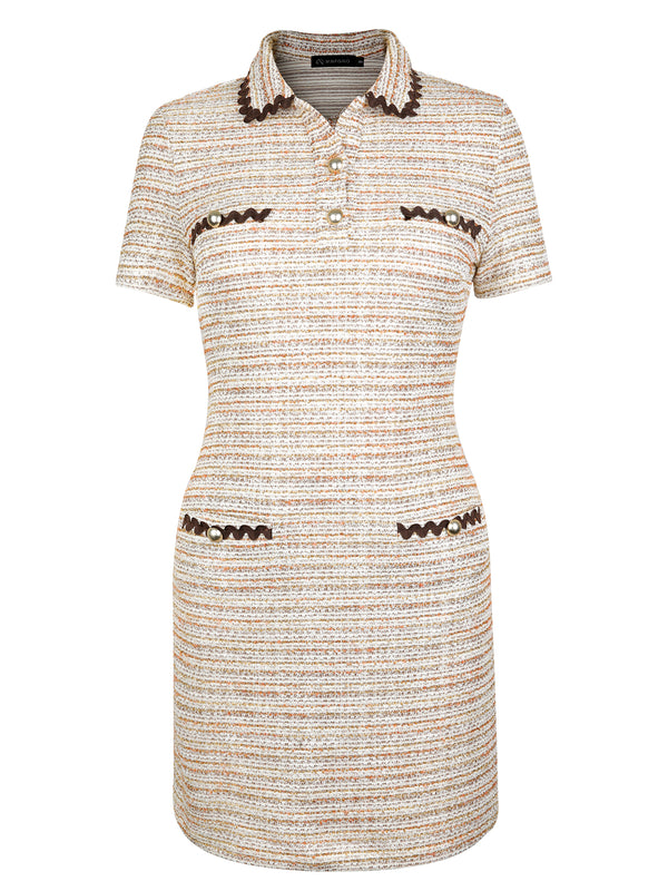 M.Infisavo Womens Tweed Dress #MFD004