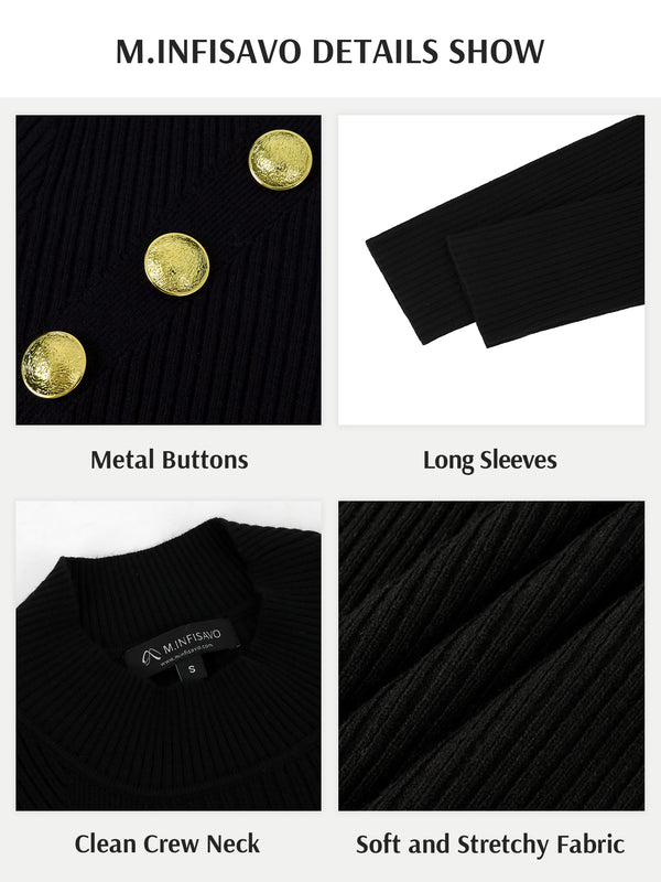M.Infisavo Sheath Dresses for Women Knitted Lightweight