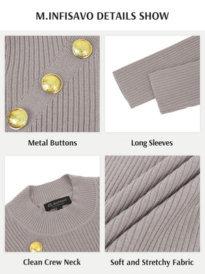 M.Infisavo Sheath Dresses for Women Knitted Lightweight