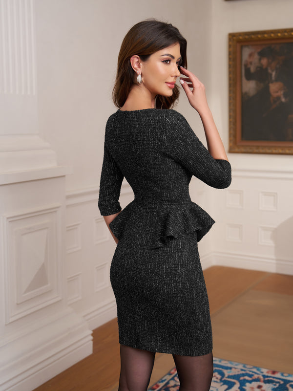 M.Infisavo Womens Peplum Sheath Dress #MFD011