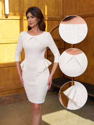 M.Infisavo Womens Peplum Sheath Dress #MFD011
