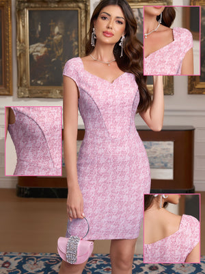 M.Infisavo Women's Elegant Tweed Dresses