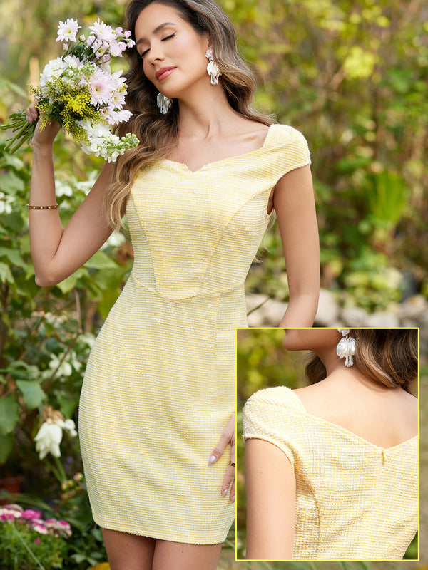 M.Infisavo Women's Elegant Tweed Dresses