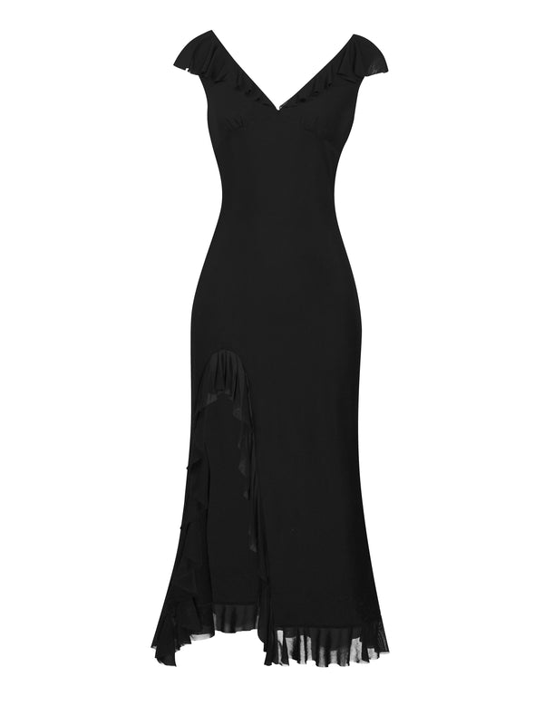 M.Infisavo Women Sexy V Neck High Split Dresses #MFD020